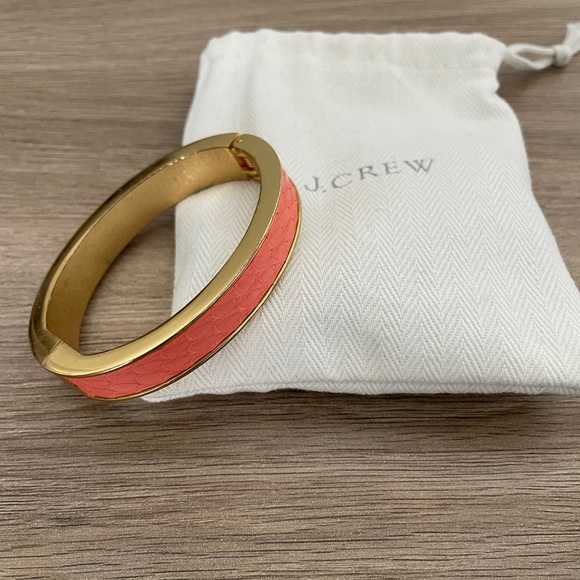 J. Crew Jewelry - J.crew coral and gold clamp bracelet